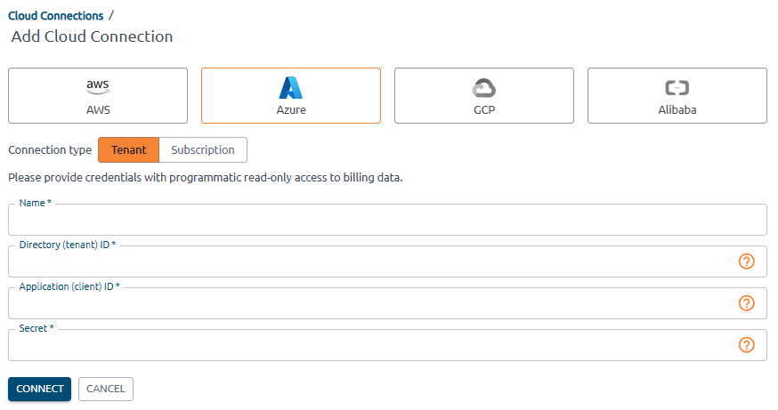 connect azure tenant